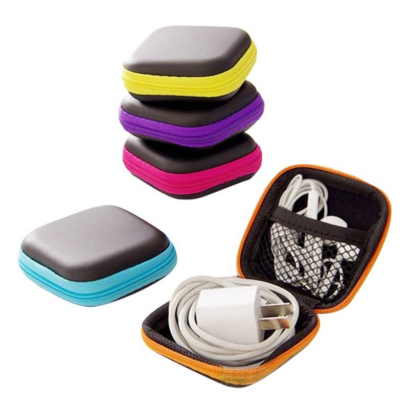 Earphone Wire Organizer Box Data Line Cables Home Storage Organizer Plastic Box Case Container Headphone Protective Storage Box